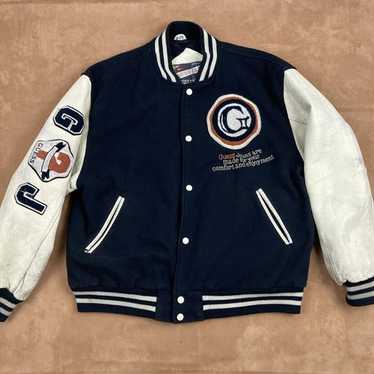 OLD GUESS　アメリカンチーム　袖レザー　刺繍　ヴァーシティージャケット Vintage guess varsity leather - Gem