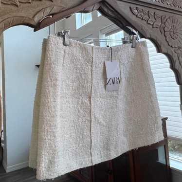 Zara Women's Skirt - White/Cream - L – new with t… - image 1