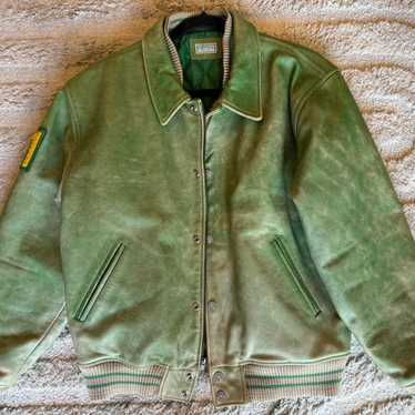 Guess green leather jacket - Gem