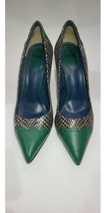 Fendi Multicolor Python & Lizard-Embossed Leather… - image 1