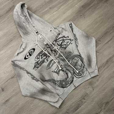 トップス Hellstar Yoga Hoodie blac Hellstar Vintage Black Yoga Hoodie – On The Arm