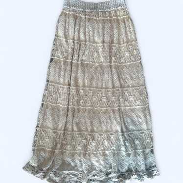 Women's Skirt - Cream/Tan - S – Cream and white l… - image 1