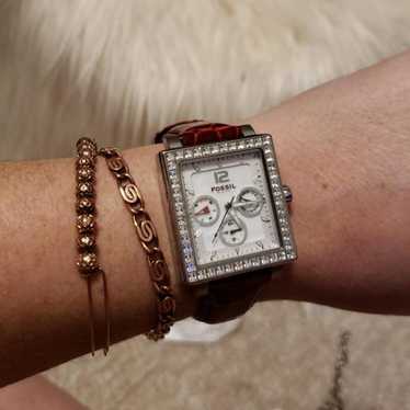 Red fossil watch - Gem