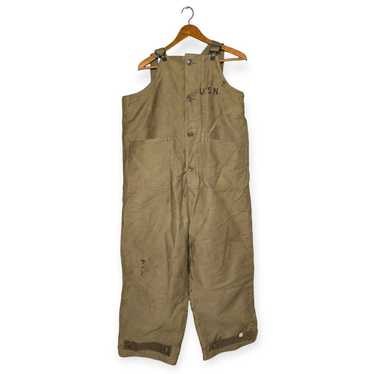 パンツ 40's vintage usnavy deck bib Vintage 1940s US Navy Deck Overalls USN Bib Stencil Pants