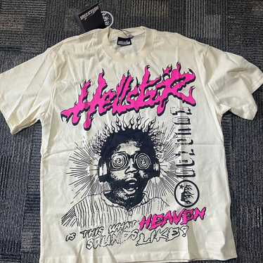 HELLSTAR Heaven On Earth グラフィック Tシャツ クリーム Hellstar Studios Heaven on Earth Short Sleeve Tee Shirt