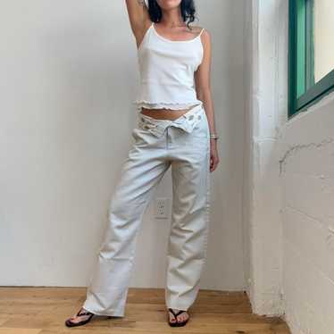 【CLANE】 BELTED LOOSE STRAIGHT PANTS Clane (clane) womens pants - Gem