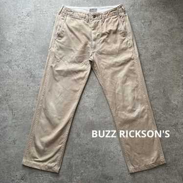 美品BUZZ RICKSON'S US ARMY chino pants W31 Buzz Rickson Trousers Men's Zip Fly Slimmer Fit US Army