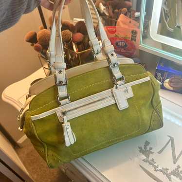 バッグ Vintage Coach Suede Hampton Bag Green Coach Suede Hampton Bag Green Vintage Used Authentic | eBay