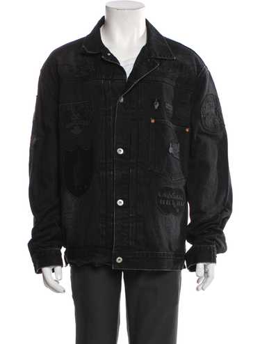 【送料&関税込】Sacai Black Wool Denim Jacket sacai Black Paneled Denim Jacket Sacai