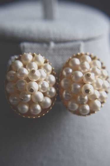 1940s-1950s Richelieu Signed Faux Pearl & Gold To… - image 1