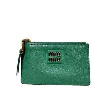 小物 MIU MIU Leather Wallet coin case Miu miu ◇coin case - Gem