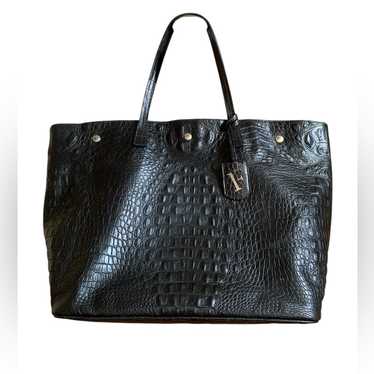 00’s FURLA crocodile leather hand bag 黒 Crocodile Furla Bag - Etsy
