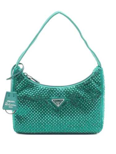 新品未使用　PRADA シープファー　ミントブルー色の手袋 MKオム（MK homme）/スプリングモッズコート / ウォッシュドツイル