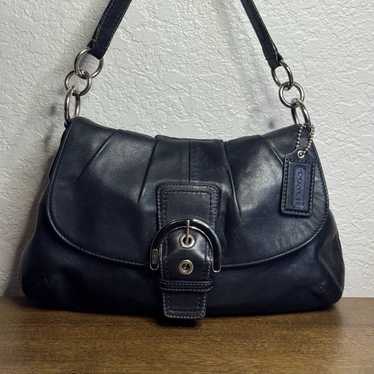 バッグ Coach y2k Soho Black Leather Handbag Coach East West Hobo Bag Soho Black Patent Leather Y2K