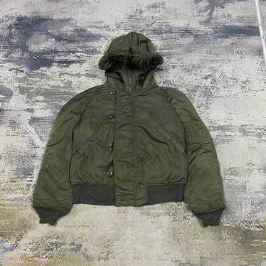 alpha × green label attached hood n2b S Alpha Industries N2B Shortwaist Parka- Sage Green – The