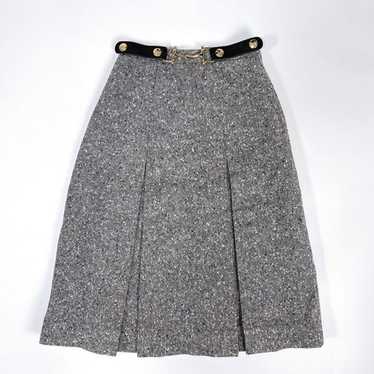 VIP【送料関税込】CELINE WOOL PLEATED SKIRT Celine-Vintage-Brown-Wool-Box-