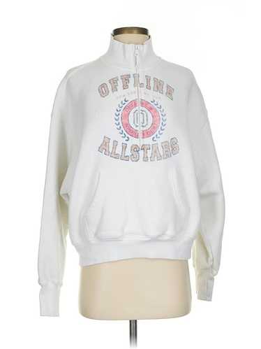 OFFLINE by Aerie Women White Sweatshirt S - image 1