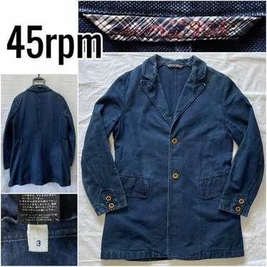 45rpm umi908 ジャケット 45Rpm Indigo Dyed Tailor Jacket umii908 Size 3 L Used Japan