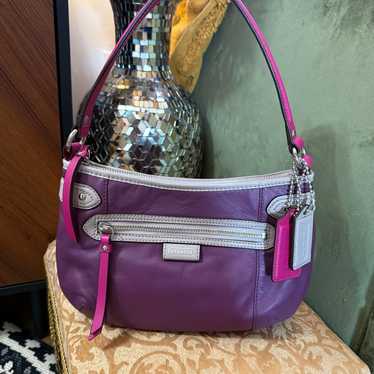 美品✨vintage coach old shoulder bag 2way Vintage Coach Winnie Brown Turnlock 2Way Handbag Shoulder