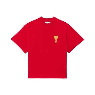 【AMI PARIS】レッド ハート ロゴ Tシャツ Red Heart Logo☆ AMI PARIS Alexandre Light Green Red Heart Crewneck T-shirt