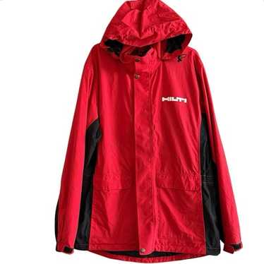 HILTI ダウンジャケット レッド/ネイビー　Mサイズ ハイダウェイ ニコル HIDEAWAYS ダウンジャケット ジップアップ