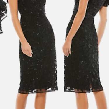 Mac Duggal 10 beaded sequin ruffle flutter sleeve… - image 1