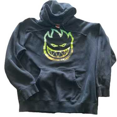 90s SPITFIRE WHEELS パーカー Vintage 初期 レア VINTAGE Spitfire Wheels Sweater Mens Small Green Tie Dye