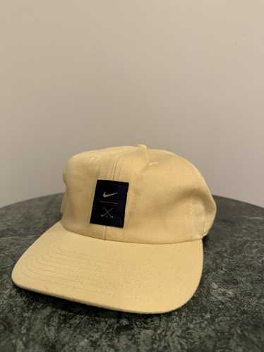 NIKE GOLFヴィンテージキャップ アイボリー×レザーブラウン Vintage nike golf hat - Gem