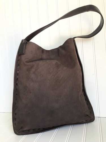 未使用保管品 vintage coach old Suede demi hobo Vintage Coach Signature Hobo Demi Shoulder Bag - | Depop