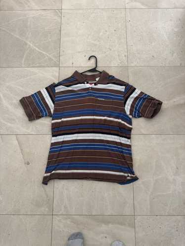 トップス Supreme Cursive Polo \"Navy Stripe Supreme Cursive Polo 