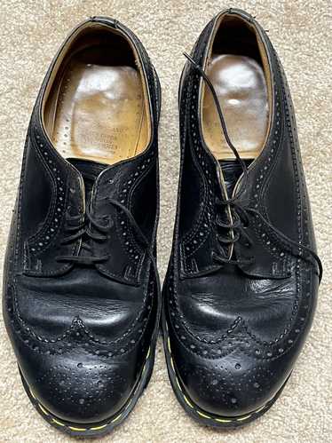 〜90's England Dr. Martens 5holl Wing Tip Vintage Dr Martens Shoes Wing Tip Wingtip Black Zoot Men's 9