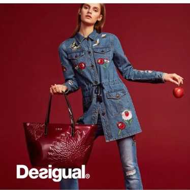 塩ケンピ　Desigual 花柄　コート 大きいサイズ　46 総柄刺繍 Desigual Clothing Models & Prices - Trendyol