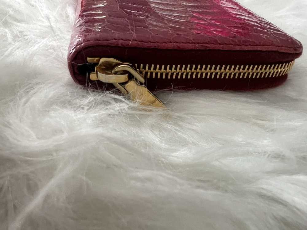 Miu Miu Miu Miu Croc-Embossed Patent Leather Zip … - image 4