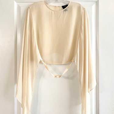 Bcbg Maxazria | 100% Silk Off-White/Cream Cropped 