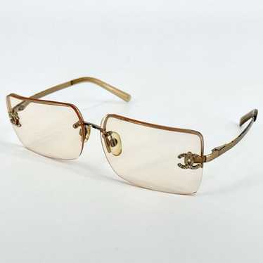 CHANEL ラインストーン サングラス 4092-B シャネル 4092-B ココマーク サングラス 62□15 120 GP×ライン