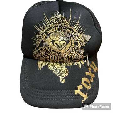 帽子 archive grunge damage mesh cap y2k navy XPONNI Y2K Slouchy Hats - Women's Grunge Accessories (Black