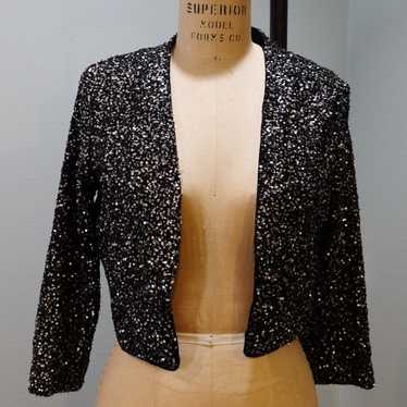 Kenneth Cole Collection Open Front Sequin Jacket - image 1