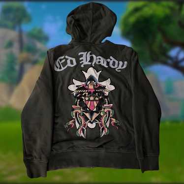 Ed hardy y2k zip up hoodie - Gem