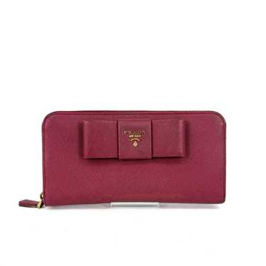 PRADA 長財布 SAFFIANO FIOCCO PRADA Saffiano Fiocco Bow Zip Around Wallet Orchidea 1659791