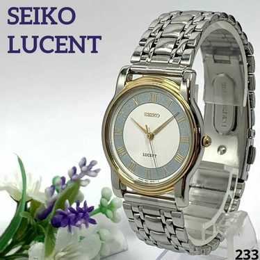 【希少美品　新品電池】2593　SEIKO　LUCENT　腕時計　レディース　銀 電池新品交換済】SEIKO LUCENT 腕時計 セイコールーセント