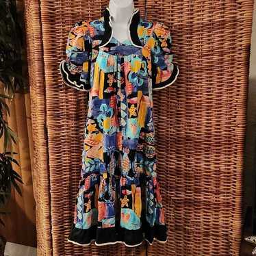 美品　Carol Bennett HAWAII ヴィンテージ　アロハ　ドレス 美品】 キャロルベネット ワンピース ハワイアン アロハ