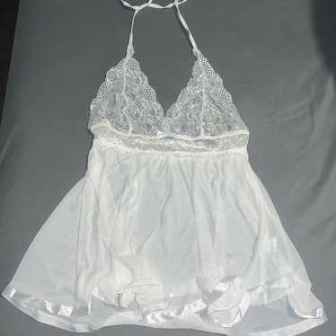 Elegant White Lace Babydoll Lingerie - image 1