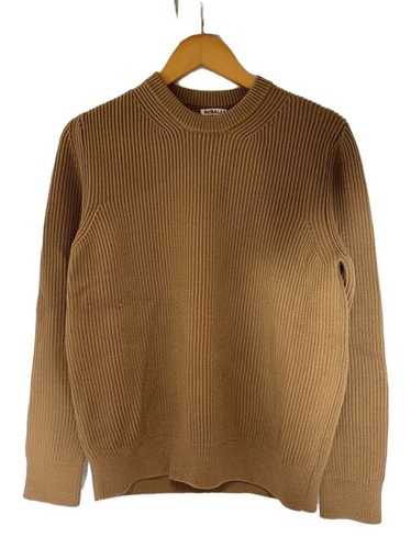 AURALEE◆SUPER FINE WOOL RIB KNIT V N/ウール/ベージュ/SIZE:1 34_c72ad18a-bae4-40c5-bba2-
