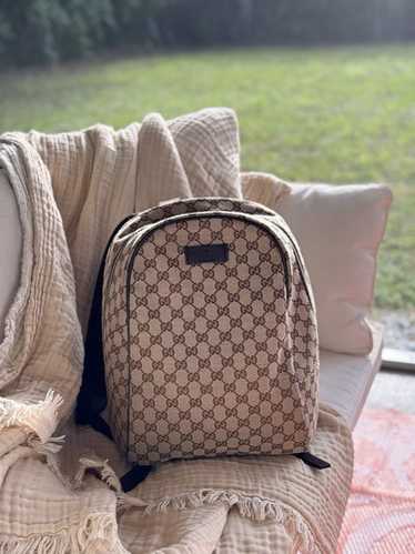 【GUCCI】Gg Fabric Backpack Gucci Beige/Ebony GG Coated Canvas Backpack Bag | Yoogi's Closet