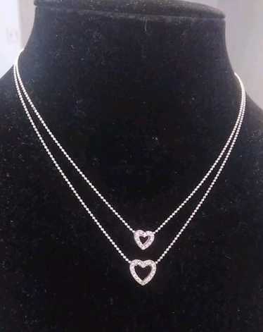 Avon vintage silvertone heart - Gem