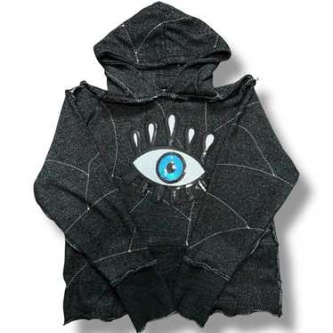 Black Eye Patch♡ OG LABELS IN SHAPE HOODIE S The Black Eye Patch Og Label Cropped Hoodie | eBay