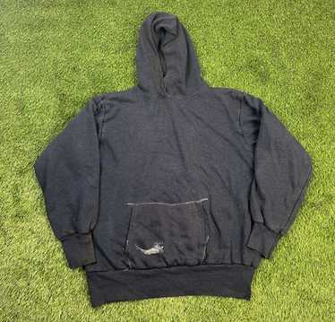 80s Double Face hoodie ナス紺 フェード IDEAL 片爪 Vintage double face hoodie - Gem