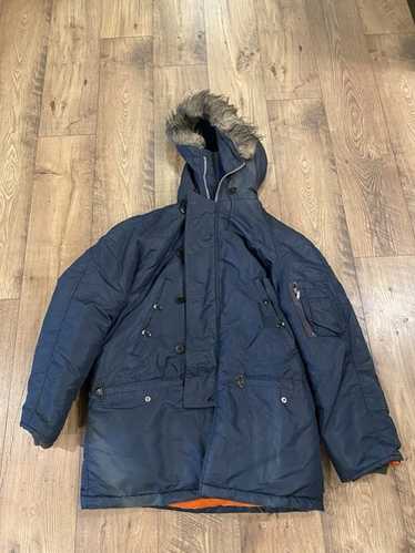 ジャケット・アウター 70s us.army N-3b VTG 70s M N-3B Mens Flying Jacket Olive Nylon Parka Extreme