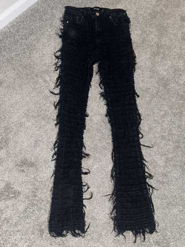 パンツ GUAPI ALL BLACK SUPER STACKED DENIM 30 All Black Super Stacked Denim - Guapi Clothing