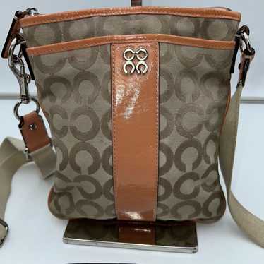 バッグ COACH Julia Leather Shoulder Bag 2way Coach Julia Leather 2Way Shoulder Bag White Embossed Logo